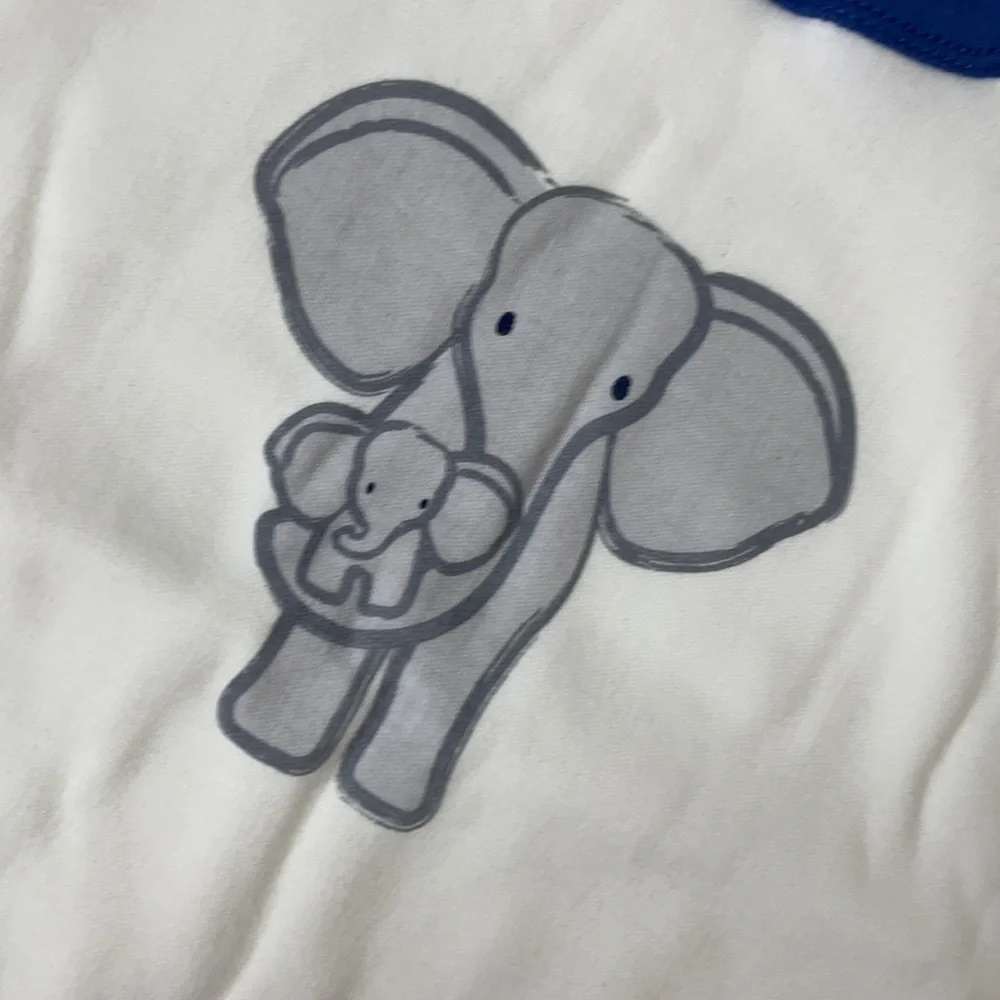 Organic Cotton One Piece Outfits Happy Elephant Luxury Infant Clothes 2 Pc Set